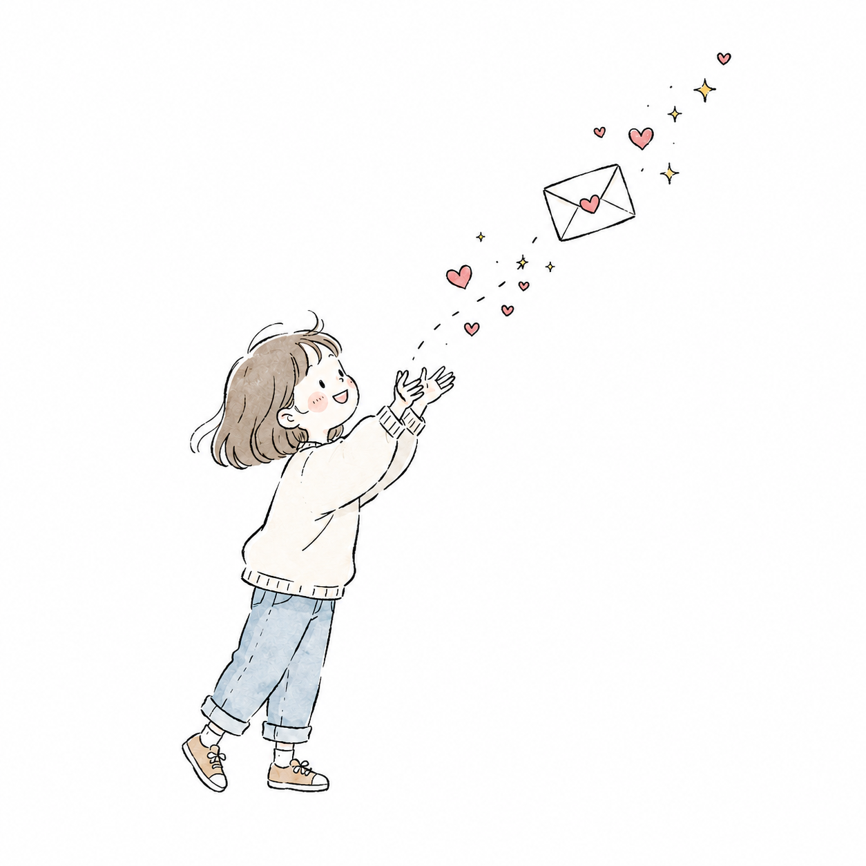 ありがとうを送るイラスト